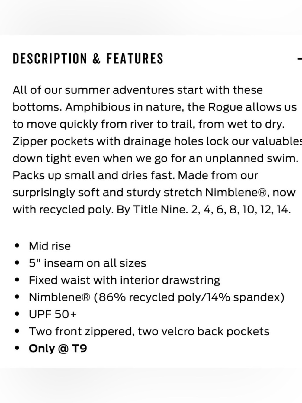 Title Nine Rogue Shorts - Picture 4 of 4